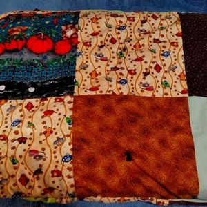 Twin size handmade patchwork quilt 74" by54.5"